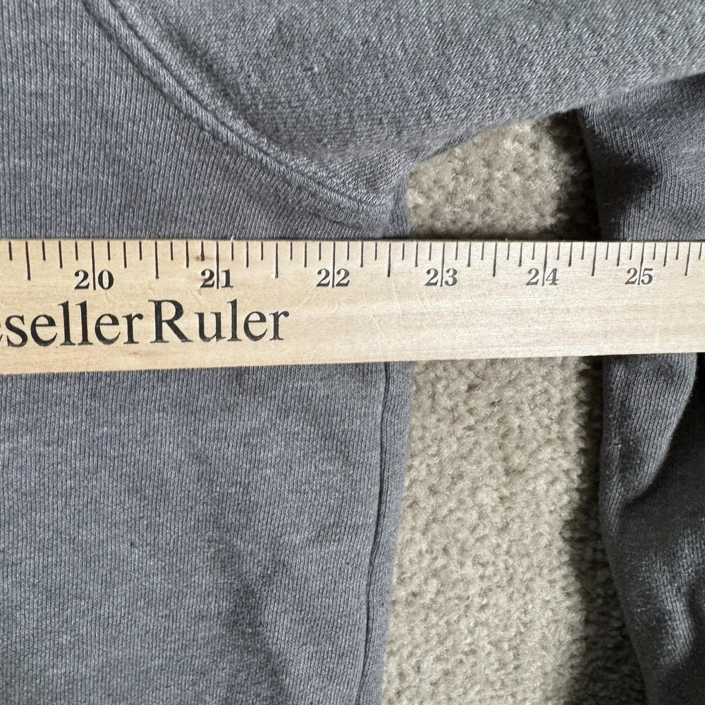 The North Face Hoodie Mens Large‎ Gray Patriotic Logo Pullover Kangaroo Pocket